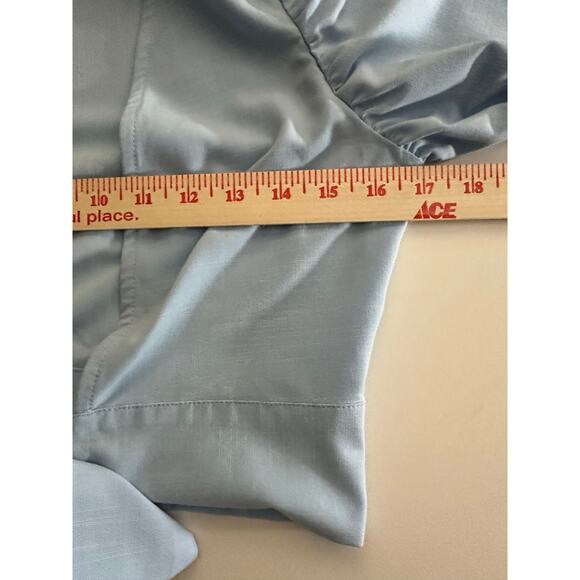 Superdown Victoria Top NWT Sz S Cropped Tie Front Long Balloon Sleeve Revolve - Picture 6 of 8